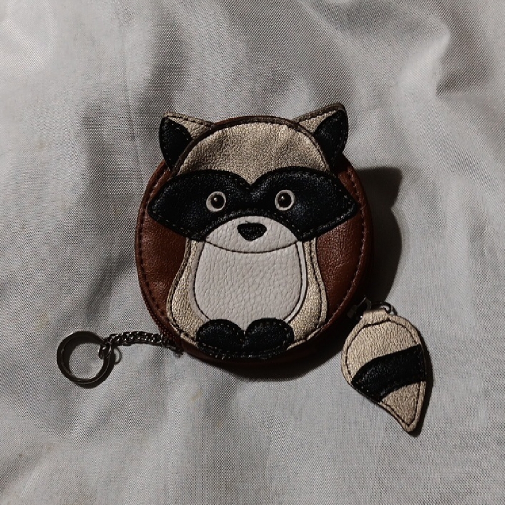 Vintage Collectble  Relic Raccoon Coin Purse - Brown and Black